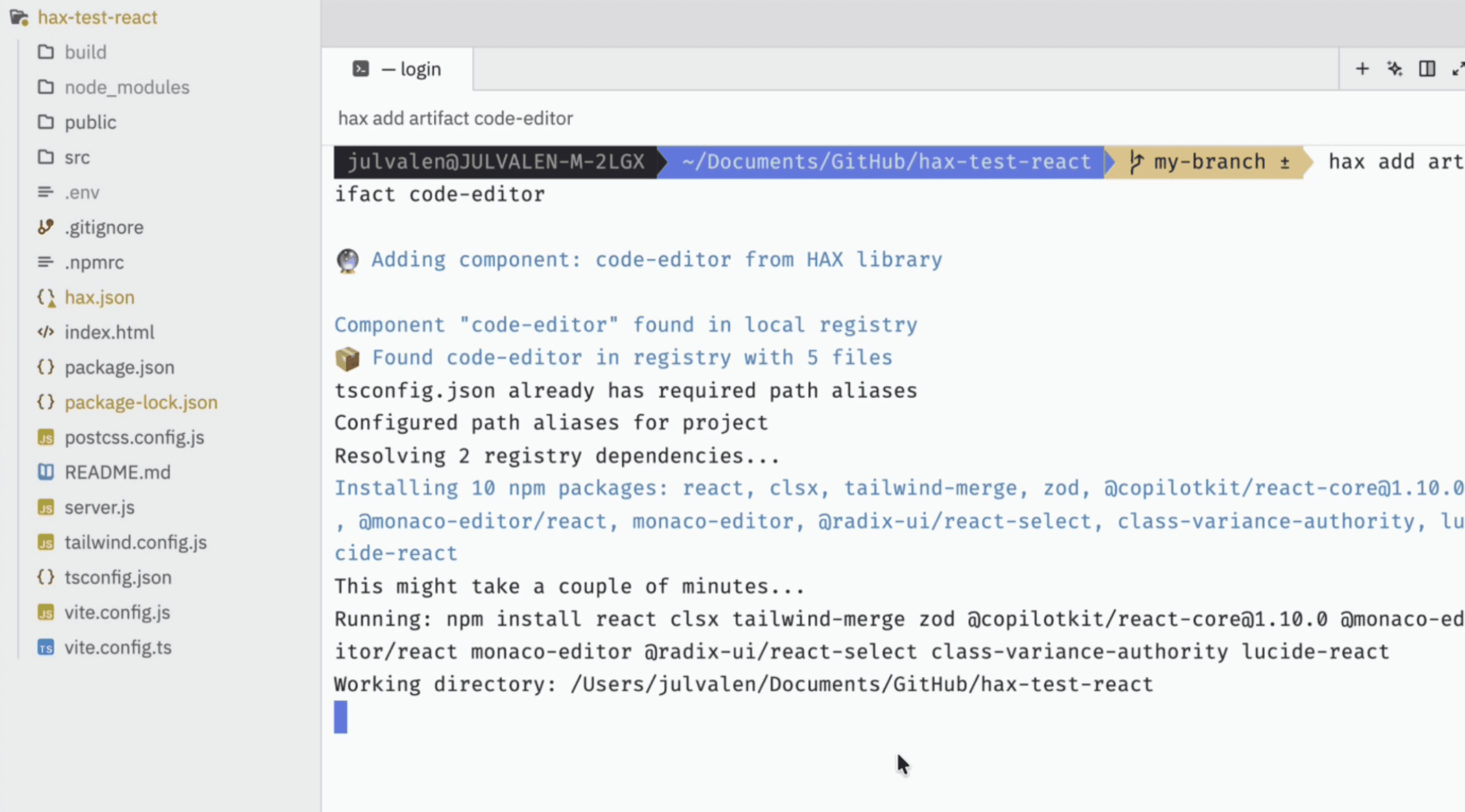 HAX SDK and component library