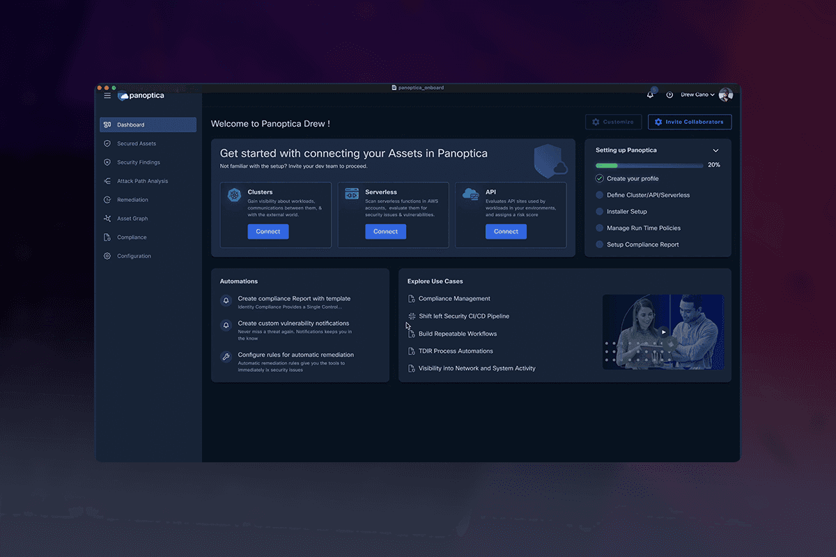Panoptica onboarding experience