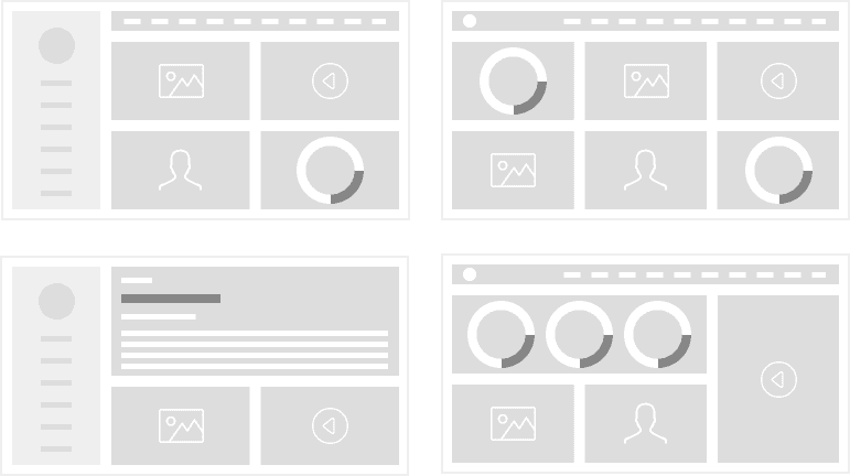 Wireframe explorations for the redesigned platform